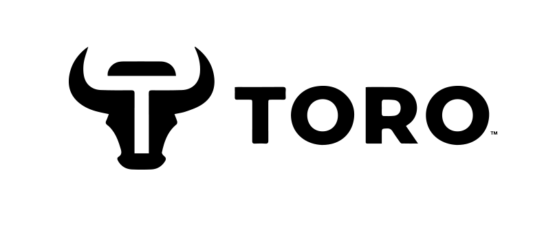 TORO white logo badge header